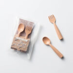 Miniware My First evőeszközkészlet baba evőeszközkészlet, 100%-ban biológiailag lebomló, természetes anyagokból készült, Toffee