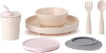 Miniware Little Foodie bébiétel diverzifikációs készlet, 100% biológiailag lebomló természetes anyagokból, 6 db, Vanília + Vattacukor - Kép 5