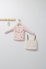 Elegáns szett szoknya és baba blúz Párizs szerelem, Tongs Baby (méret: 18-24 hónap, szín: ECRU)