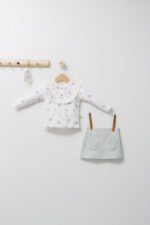 Elegáns szett szoknya és baba blúz Párizs szerelem, Tongs Baby (méret: 18-24 hónap, szín: ECRU) - Kép 2