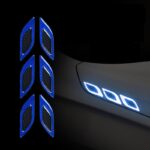 2 db fényvisszaverő matrica készlet, Diamond, Carbon 5D betéttel
