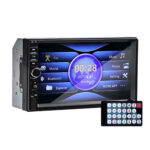 Automatikus videolejátszó, 2DIN méretű, 7 hüvelykes érintőképernyő, 4 x 50 W, WDS-30 modell Bluetooth-val, kihangosító, rádió, MP3, WMA, MP4, AUX, kártya, távirányító, fordított kamera funkci - Kép 2